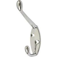 Diecast Hat & Coat Hook - Metallic Finish. Pack of 10 - Stylish