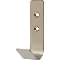 Large & Small Flat Single Coat Hooks - Satin Stainless Steel