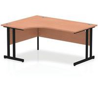 Home/Office Corner Desk - 1.6m Wide - Cantilever Legs - Impulse