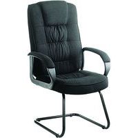 Black Fabric Executive Office Chair With Arms - Cantilever - Moore