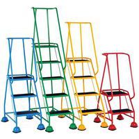 Steel Mobile Trade Stepladder - 2-5 Treads - TB Davies STEPMOBILE