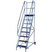 Professional Steel Mobile Stepladder - 4-14 Punched Treads - TB Davies