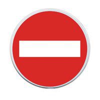 No entry round sign