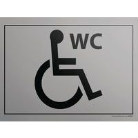 Engraved accessible toilet sign 10 x 14 cm