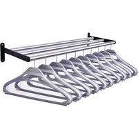 Wall Mounted Office Coat Rack With 10 Anti-Theft Hangers
