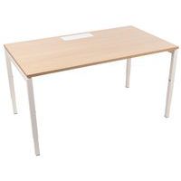 Misao straight desk 140 cm, U-shaped adjustable legs - Manutan Expert
