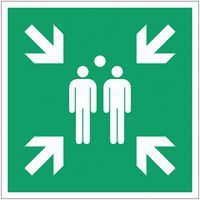 Aluminium evacuation sign - Assembly point - Manutan Expert