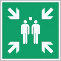 Aluminium evacuation sign - Assembly point - Manutan Expert