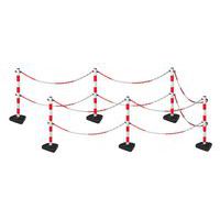 Double-chain post on base - 6-post kit - Manutan Expert