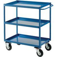 Large Heavy Duty 3 Shelf Tray Trolley for Industrial Use