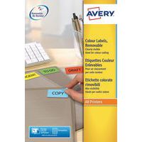 Avery repositionable colour label - Laser / inkjet, copier - Manutan.co.uk