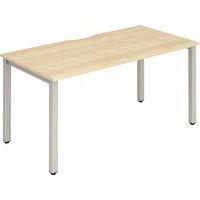 Silver Frame Office Bench Desk for Furniture and Workspace Setup