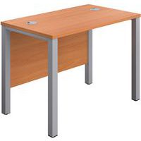 Modern Mini Home Office Desk - Wooden - Cable Holes & Modesty Panel