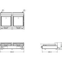 Double Countertop Panini Grill Maker - Two 2.25kW Commercial Presses