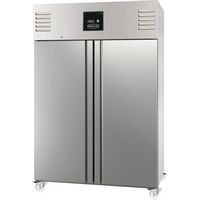Commercial Upright 1400L Fridge - Stainless Steel - 6 Shelf - 2 Doors