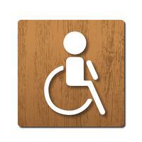 Wooden door sign - Accessible toilets - Novap