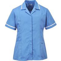 Women's Blue Healthcare Tunics - S-XXXL - White Piping - Portwest UK