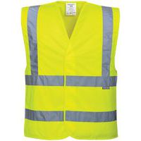 Yellow Hi-Vis Vest Harness - Double Belt - Small To 7XL - Portwest PPE