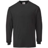 Flame/Static Resistant Long Sleeve T-Shirt - Black/Grey - Portwest UK