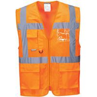 Orange Hi Vis Vest - Multi-Pocket - XS-XXXL - Portwest Athene Workwear
