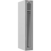 Phoenix PLC Grey 500mm Deep Lockers - 1-4 Clear Doors - Key Locking