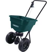 Efficient Salt/Seed Spreader - 30kg Capacity - Plastic Wheels - Cresco