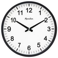 Quartz analogue wall clock, dia. 40 cm - Manutan
