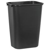 Black rectangular under-desk wastebasket - 39 l - Rubbermaid