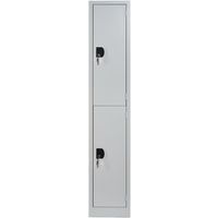 Tall Metal Storage Lockers - 2 Cabinets - Nestable - 1800mm High