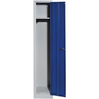Tall Metal Storage Locker - Cylinder Lock - Hat Shelf & 2 Coat Hooks