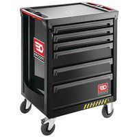 ROLL interlocking trolley, 6 drawers, black - Facom