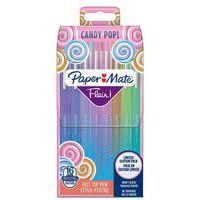 Paper Mate Flair Candy Pop assorted felt tips, pack of 16 - Paper Mate