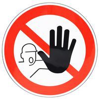 Adhesive sign - No unauthorised persons - Manutan Expert