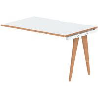 White Boardroom Table - Modular Extension Kits - Wooden Edges - Oslo