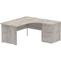 L-Shaped Right Corner Desk Bundle - Right Drawer Unit - 73 cm High