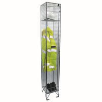 1-2 Door Wire Mesh Metal Storage Lockers - HxW 1980x305mm - AMP Wire