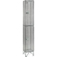 Premium 2-Door Wire Mesh Metal Storage Lockers -1-3 Nest/Rows-AMP Wire
