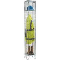 Premium 1-Door Wire Mesh Metal Storage Lockers -1-3 Nest/Rows-AMP Wire