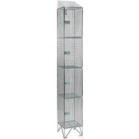 Premium 4-6-Door Wire Mesh Storage Lockers - 1-3 Nest/Rows - AMP wire