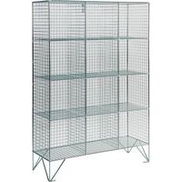 Wire Mesh Open Lockers - 12-20 Storage Boxes Without Doors - AMP wire