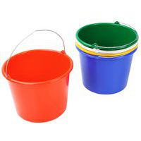 Set Of 5 Household Cleaning Buckets In Different Colours - Manutan Expert