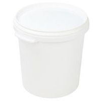 White bucket with lid - 1 to 30 l - Manutan Expert