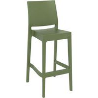 Plastic Bar Stool - Indoor/Outdoor - Stackable - Seat Height 75cm -Zap