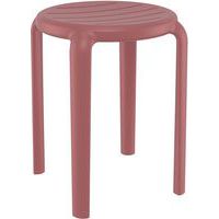 Tom Low Stool –Weather-Resistant, Stackable, Multiple Colours - Zap