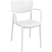 Lisa Arm Chair –Weather-Resistant, Stackable, Multiple Colours - Zap