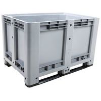 Stackable pallet container with solid sides - On feet - Manutan Expert