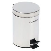 Manutan Expert stainless steel sanitary pedal bin