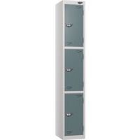 Pure 3-Door Carbon Zero Storage Locker - Cam Locks - 1800x300x300mm