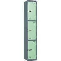 Pure 3-Door Carbon Zero Storage Locker - Hasp Locks - 1800x300x380mm