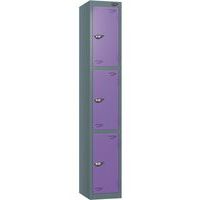 Pure 3-Door Carbon Zero Storage Locker - Cam Locks - 1800x380x450mm